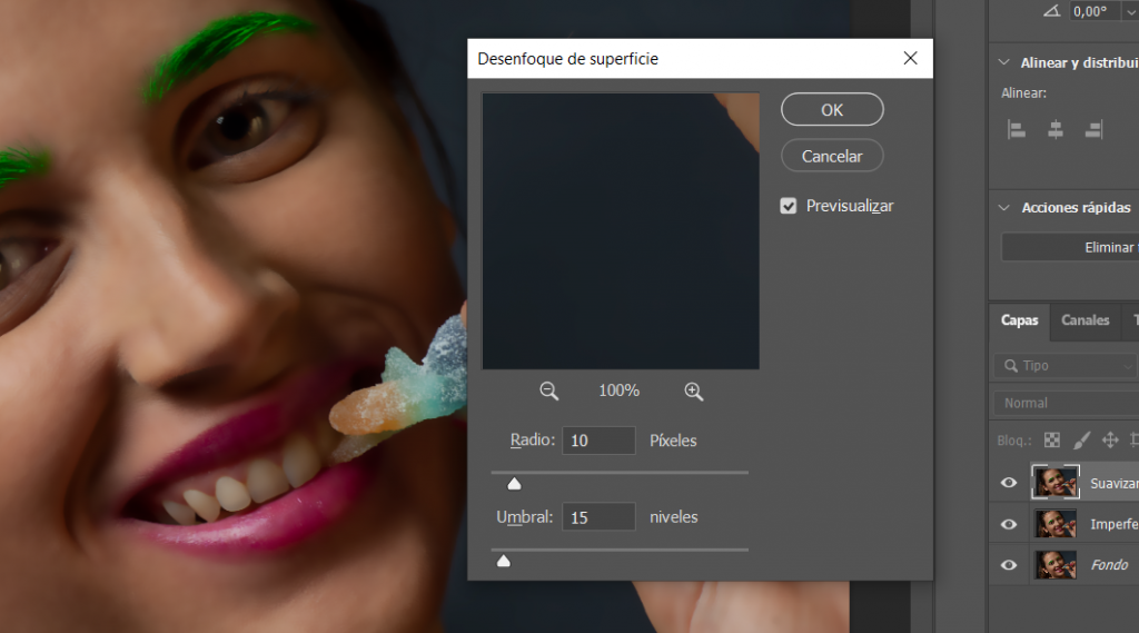 Desenfoque de superficie